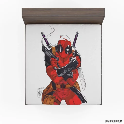 Deadpool Witty Antihero Comic Fitted Sheet 1