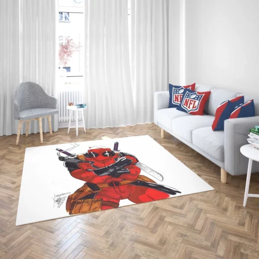 Deadpool Witty Antihero Comic Rug 2