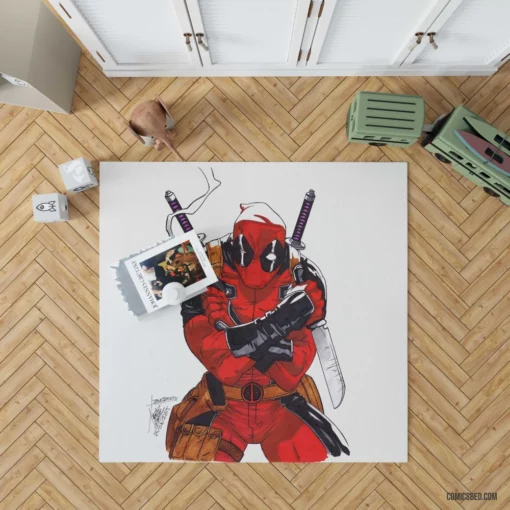 Deadpool Witty Antihero Comic Rug