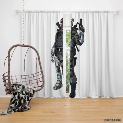 Deathlok Cybernetic Warrior Comic Curtain