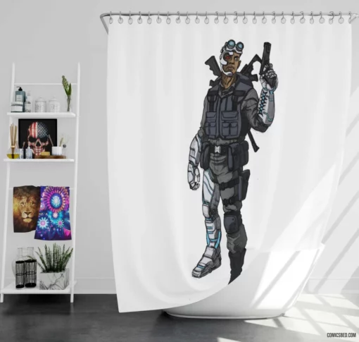 Deathlok Cybernetic Warrior Comic Shower Curtain