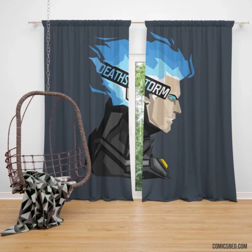 Deathstorm Darkened Elemental Force Comic Curtain