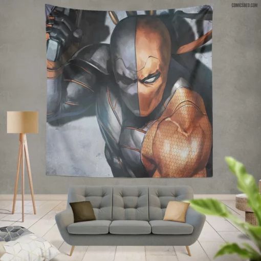 Deathstroke Art DC Mercenary Mastermind Comic Wall Tapestry