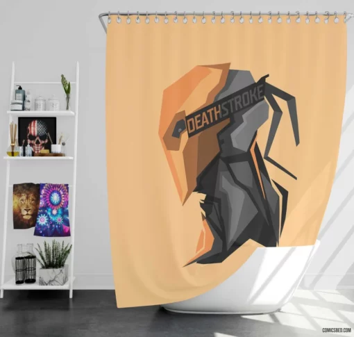 Deathstroke Artwork Mercenary Menace Comic Shower Curtain