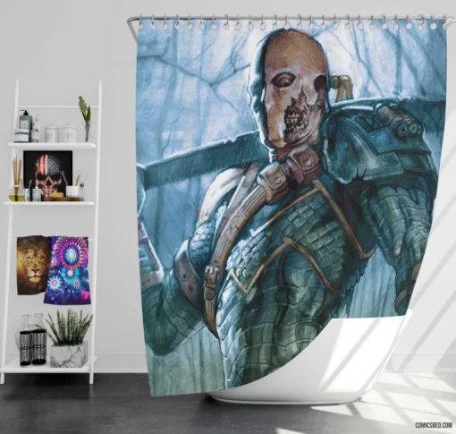 Deathstroke Chronicles DC Master Mercenary Comic Shower Curtain