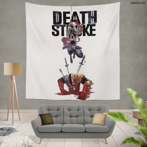 Deathstroke Mercenary Path Comic Wall Tapestry