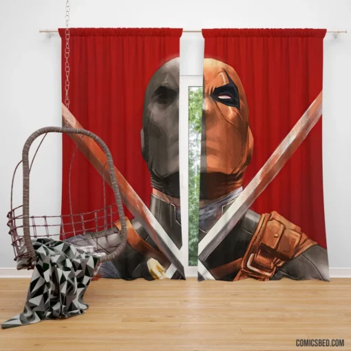 Deathstroke Saga DC Ruthless Mercenary Comic Curtain