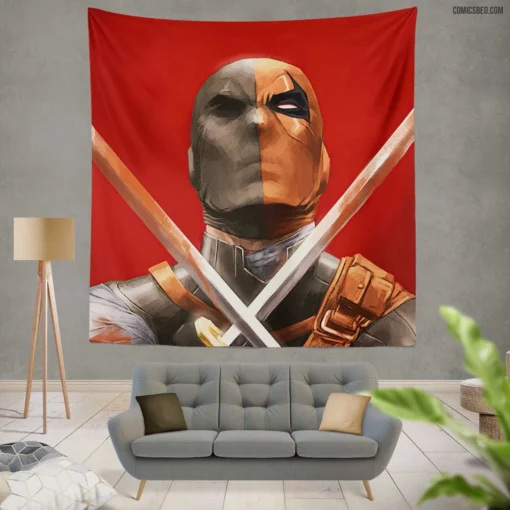 Deathstroke Saga DC Ruthless Mercenary Comic Wall Tapestry