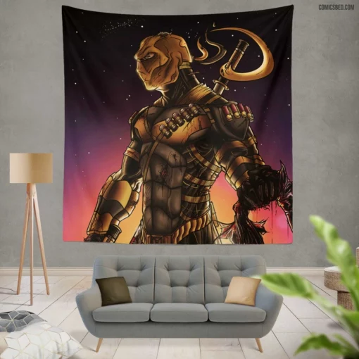 Deathstroke Unleashed DC Tactical Master Comic Wall Tapestry