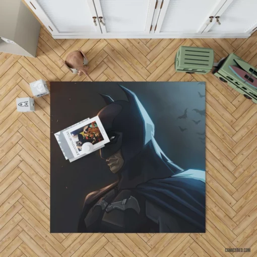 Detective of the Night Batman Unmasked Comic Rug