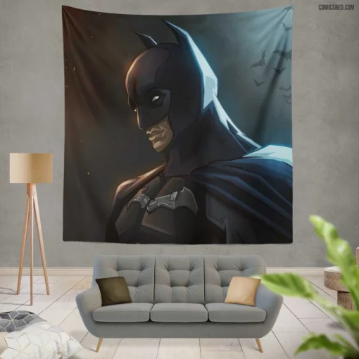 Detective of the Night Batman Unmasked Comic Wall Tapestry