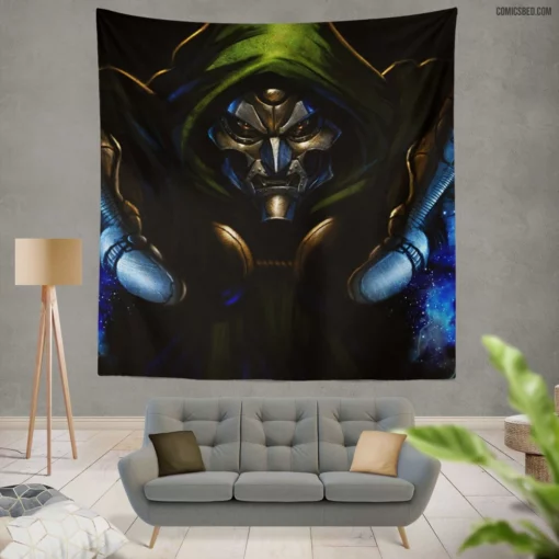 Doctor Doom Latverian Mastermind Comic Wall Tapestry