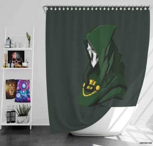 Doctor Doom Sorcerous Villain Comic Shower Curtain