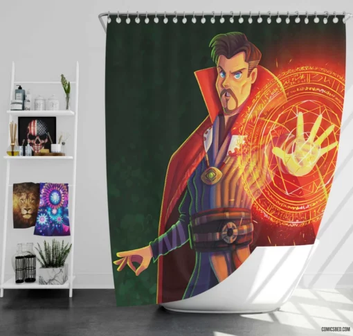 Doctor Strange Chronicles Marvel Mystic Master Comic Shower Curtain