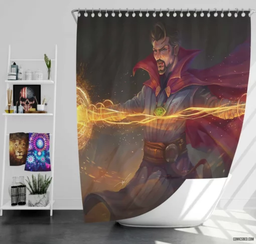 Doctor Strange Marvel Mystic Comic Shower Curtain