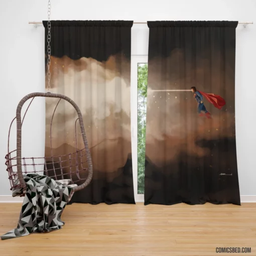 Doomsday Vs Superman Epic Battle Comic Curtain