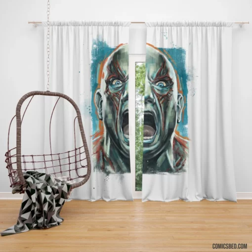 Drax Destroyer of Evil Marvel Comic Curtain