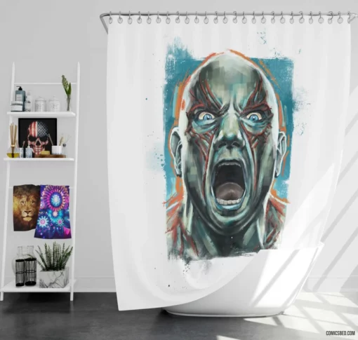 Drax Destroyer of Evil Marvel Comic Shower Curtain