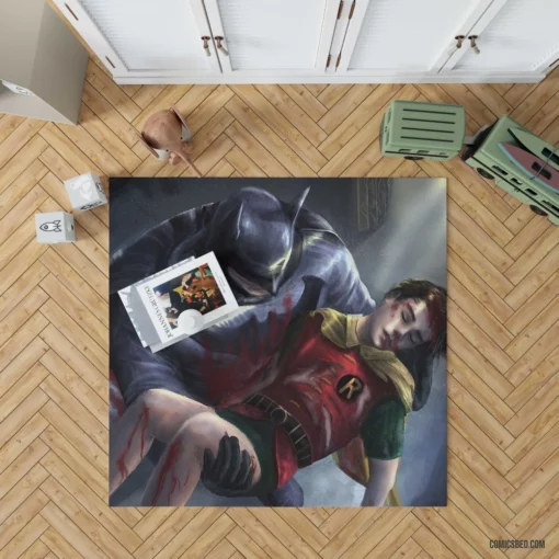 Dynamic Duo Chronicles Batman and Robin Comic Rug