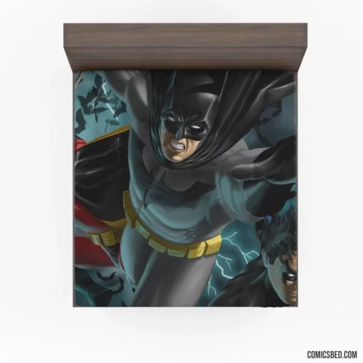 Dynamic Duo Unleashed Batman and Robin Comic Fitted Sheet 1