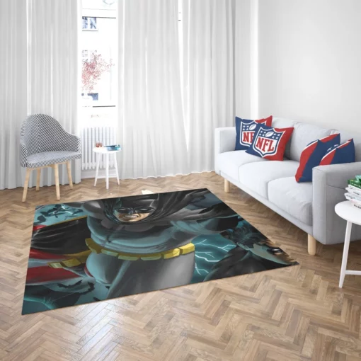 Dynamic Duo Unleashed Batman and Robin Comic Rug 2