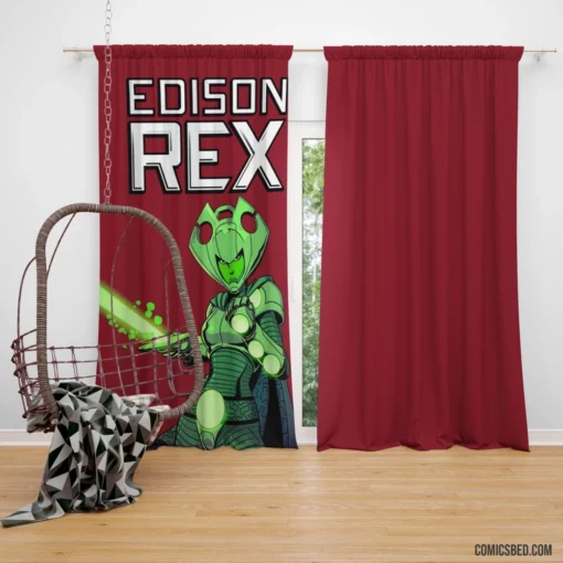 Edison Rex Unconventional Hero Comic Curtain