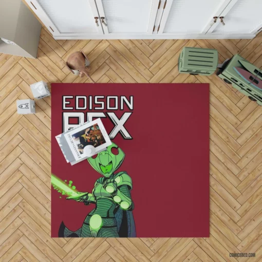 Edison Rex Unconventional Hero Comic Rug