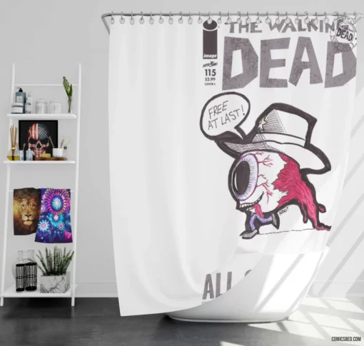 Eerie Adventures The Walking Dead Comic Shower Curtain