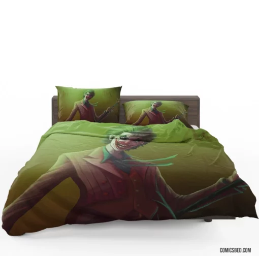 Electrifying Joker DC Unveiling Enigma Emotions Comic Bedding Set