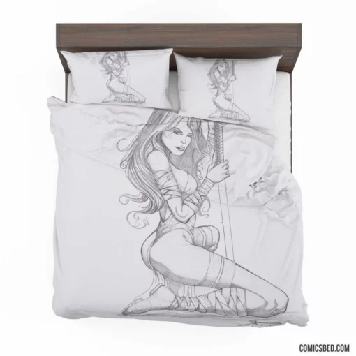 Elektra Chronicles Marvel Warrior Comic Bedding Set 1