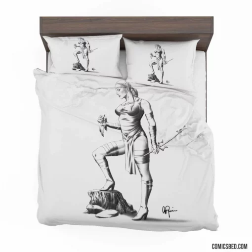 Elektra Marvel Assassin Comic Bedding Set 1