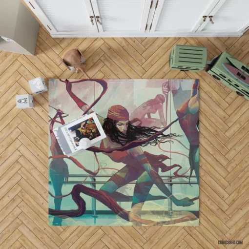 Elektra Marvel Comics Assassin Path Rug