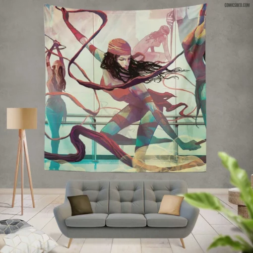 Elektra Marvel Comics Assassin Path Wall Tapestry