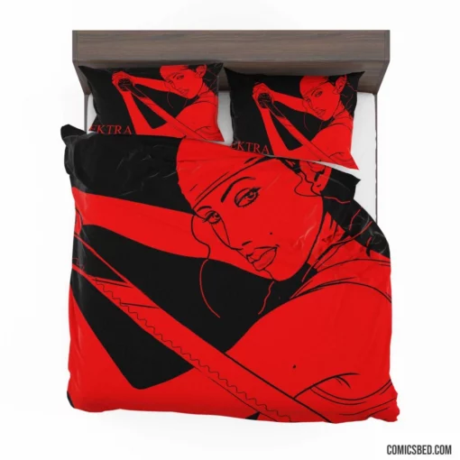 Elektra Marvel Femme Fatale Comic Bedding Set 1