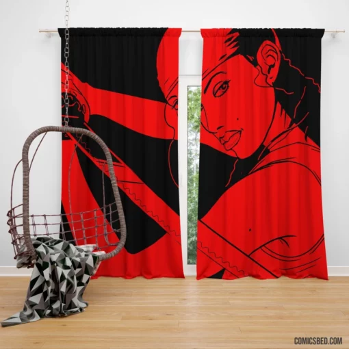 Elektra Marvel Femme Fatale Comic Curtain