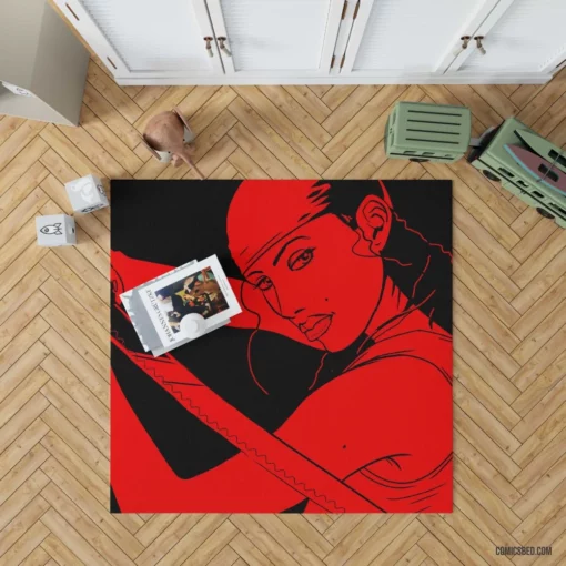 Elektra Marvel Femme Fatale Comic Rug