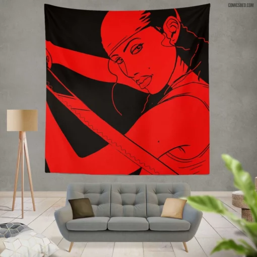 Elektra Marvel Femme Fatale Comic Wall Tapestry