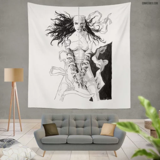 Elektra Unleashed Marvel Enigma Comic Wall Tapestry