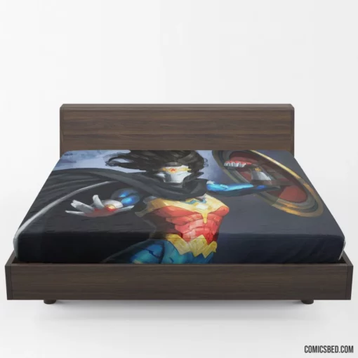 Empowering Wonder Woman Graceful Defender Spirit Comic Fitted Sheet