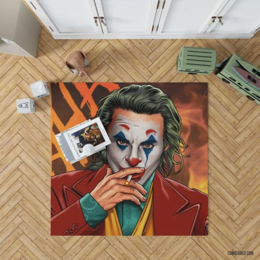 Enigmatic Joker DC Clown of Mysteries Comic Rug
