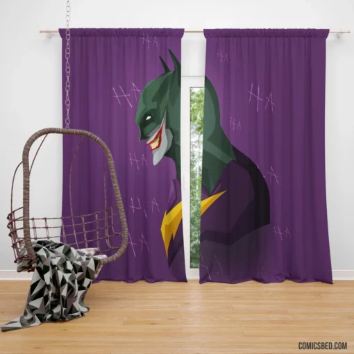 Enigmatic Joker DC Clown with Secrets Comic Curtain