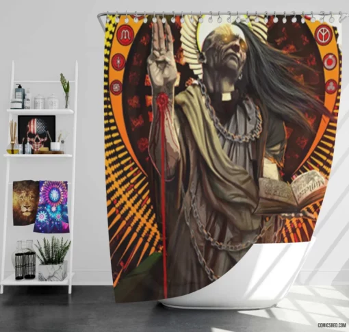 Escape From Jesus Island He is Risen Comic Shower Curtain