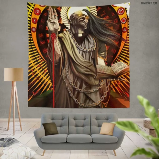 Escape From Jesus Island He is Risen Comic Wall Tapestry