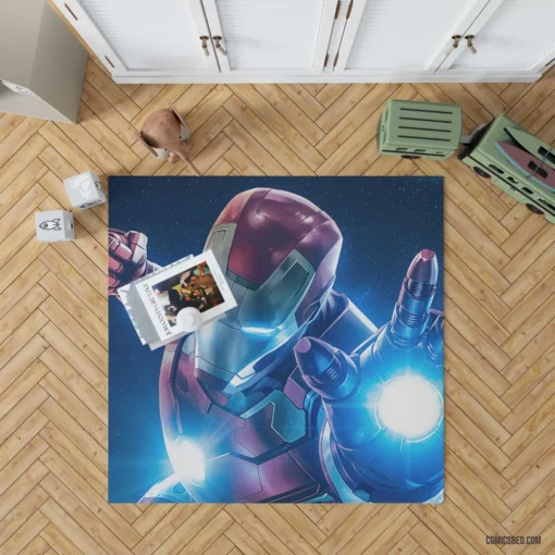 Eternal Iron Man Forging Future Eternally Comic Rug