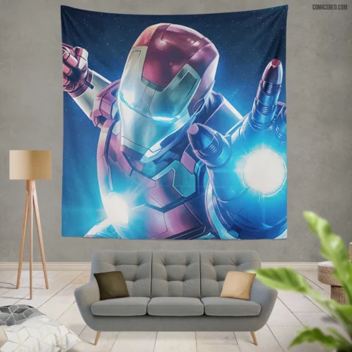 Eternal Iron Man Forging Future Eternally Comic Wall Tapestry