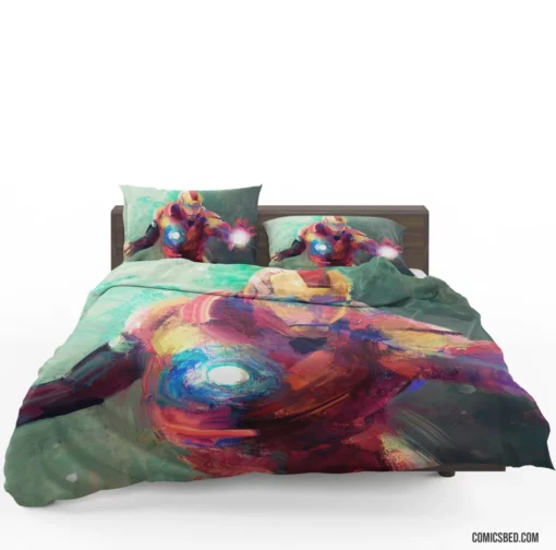 Eternal Iron Man Heartbeat of Progress Comic Bedding Set