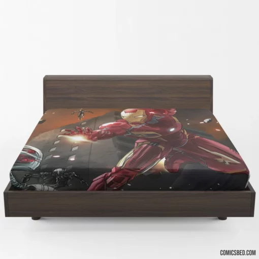 Eternal Iron Man Heroism Transcends Time Comic Fitted Sheet