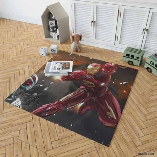 Eternal Iron Man Heroism Transcends Time Comic Rug 1