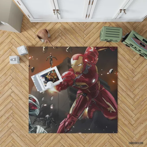 Eternal Iron Man Heroism Transcends Time Comic Rug