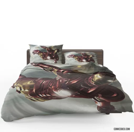 Eternal Iron Man Innovation Fueled Resilience Comic Bedding Set